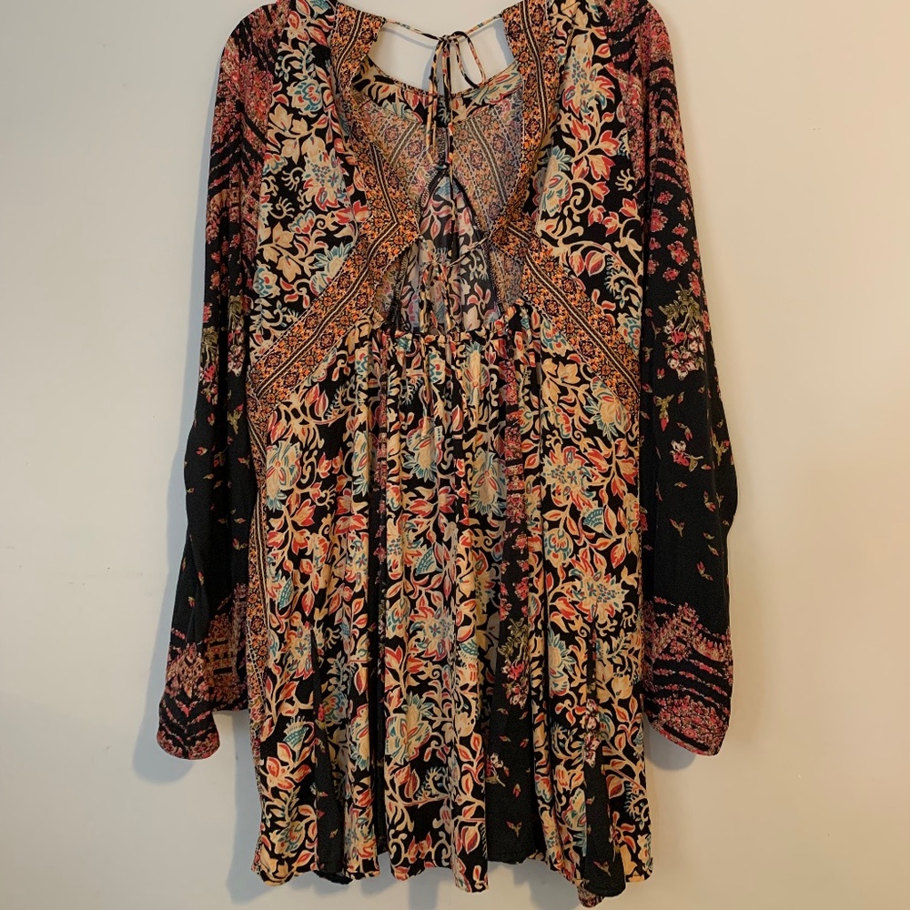 FP Movement by Free People Black Floral Boho Tunic Dress - Picture 3 of 4